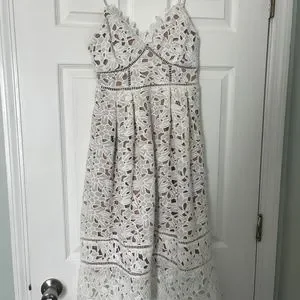Dresses | Size Small White Lace Bridal Shower Or Rehearsal Dinner Dress |  Poshmark